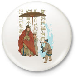 printfashion Kínai kultúra - Kitűző, hűtőmágnes - Fehér (7618972)