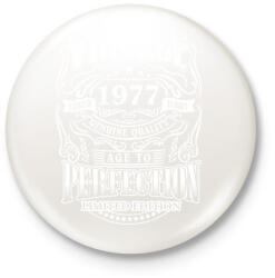 printfashion vintage polo1977 - Kitűző, hűtőmágnes - Fehér (13980413)