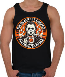 printfashion The Devil's Coffee - Férfi atléta - Fekete (16819009)