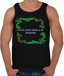 printfashion látom, hogy ferde a fa - Férfi atléta - Fekete (15105885)