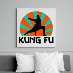 printfashion KUNG FU - Vászonkép - Fehér (9464998)