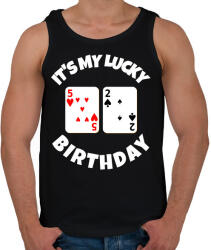 printfashion 52 POKER SZÜLINAP - Férfi atléta - Fekete (9839641)