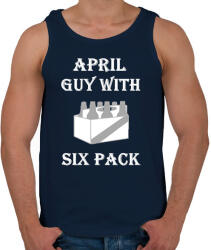 printfashion Áprilisban született kockás hasú 2 - Férfi atléta - Sötétkék (1394854)