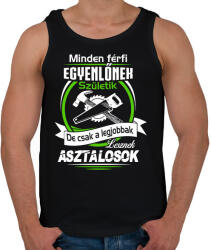 printfashion A legjobb asztalos - Férfi atléta - Fekete (915888)