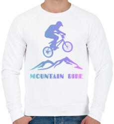 printfashion mountain bike - Férfi pulóver - Fehér (4056120)