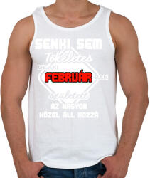 printfashion Senki sem tökéletes de aki februárban-született az nagyon közel áll hozzá - Férfi atléta - Fehér (11689738)