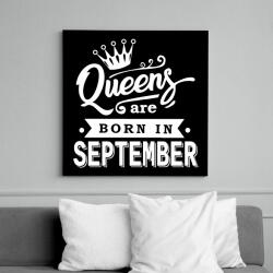 printfashion A királynők szeptemberben születnek - Vászonkép - Fekete (6643371)
