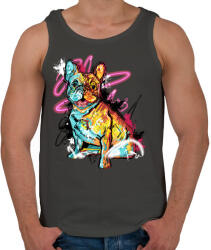 printfashion street art french bulldog - Férfi atléta - Sötétszürke (5600664)