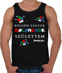 printfashion Bolond vagyok - Férfi atléta - Fekete (15767578)