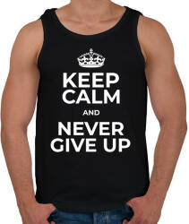 printfashion NEVER GIVE UP 2 - Férfi atléta - Fekete (10927562)