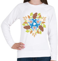 printfashion Népi motívumos mandala - Női pulóver - Fehér (13535479)