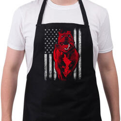 printfashion Pitbull zászló - Kötény - Fekete (4927250)