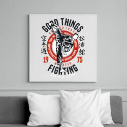 printfashion Karate divízió - Vászonkép - Fehér (6621095)