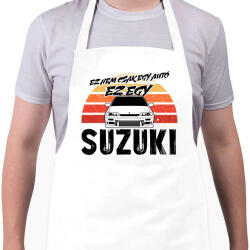 printfashion Ez nem csak egy autó ez egy SUZUKI - Kötény - Fehér (16458771)
