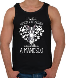 printfashion Megtaláltam a mancsod - Boston Terrier - Férfi atléta - Fekete (5454987)