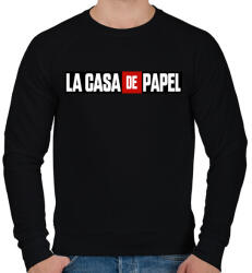 printfashion La casa de papel logo - Férfi pulóver - Fekete (4297878)