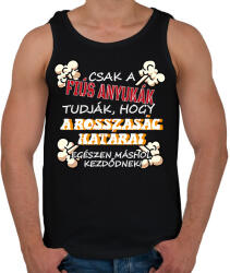printfashion Csak a fiús anyukák tudják. . . - Férfi atléta - Fekete (16735794)