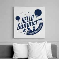 printfashion Hello Summer - Vászonkép - Fehér (6626983)