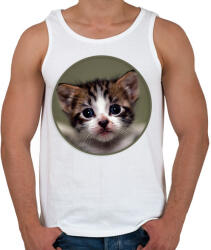 printfashion Kiscica - Férfi atléta - Fehér (1024985)