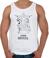 printfashion I LOVE BRASIL - Férfi atléta - Fehér (10541412)