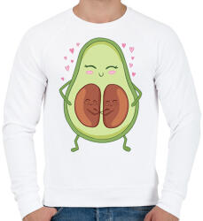 printfashion Avokádó ikrek - Férfi pulóver - Fehér (11902771)