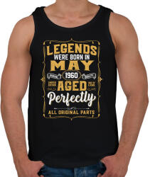 printfashion A tökéletes legendák májusban születtek - Férfi atléta - Fekete (6086458)