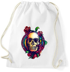 printfashion Calavera virágos koponya - Sportzsák, Tornazsák - Fehér (1782654)