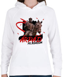 printfashion Árpád fejedelem - Női kapucnis pulóver - Fehér (9944817)
