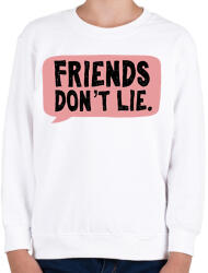 printfashion Friends don't lie - Gyerek pulóver - Fehér (1882116)
