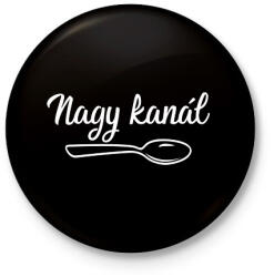 printfashion Kanál páros - nagy kanál 2 - Kitűző, hűtőmágnes - Fekete (6071398)