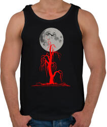 printfashion red tree and moon - Férfi atléta - Fekete (1568887)