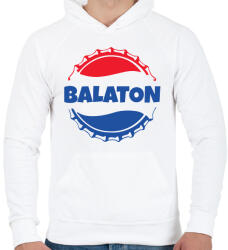 printfashion BALATON - Férfi kapucnis pulóver - Fehér (9973084)