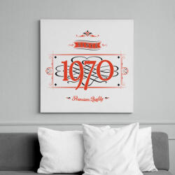 printfashion since-1970-red-black - Vászonkép - Fehér (6622944)