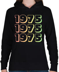 printfashion 1975 - Női kapucnis pulóver - Fekete (12732190)