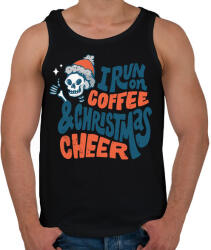 printfashion Karácsonyi - jókívánságokon élek - Férfi atléta - Fekete (5594767)