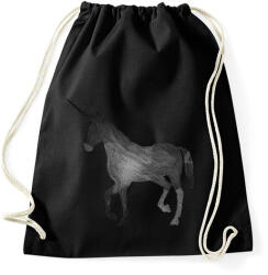 printfashion Unicorn - Sportzsák, Tornazsák - Fekete (2825172)