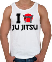 printfashion I love Ju Jitsu - Férfi atléta - Fehér (9446073)