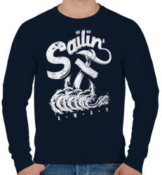 printfashion Elhajózni - Férfi pulóver - Sötétkék (49605)
