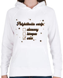 printfashion Pletykálkodás szintje - Női kapucnis pulóver - Fehér (8523500)