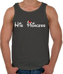 printfashion His Princess fehér - Férfi atléta - Sötétszürke (4305853)