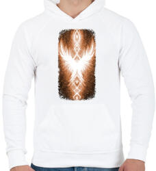 printfashion Szivárvány Híd - narancs - Férfi kapucnis pulóver - Fehér (16003571)