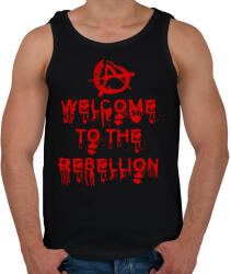 printfashion Welcome To The Rebellion - Férfi atléta - Fekete (4805911)