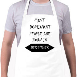 printfashion A legdominánsabb emberek decemberben születnek - Kötény - Fehér (4905466)