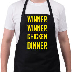 printfashion PUBG - WINNER WINNER CHICKEN DINNER - Kötény - Fekete (4926922)
