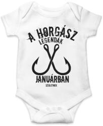 printfashion A horgász legendák - Baba Body - Fehér (5001234)