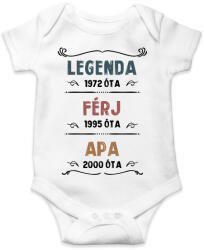 printfashion Legenda, férj, apa - Baba Body - Fehér (13605327)
