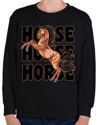 printfashion horse - Gyerek pulóver - Fekete (8956196)