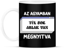 printfashion Túl sok ablak - Bögre - Fekete (13256845)