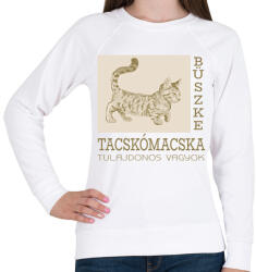printfashion Büszke cica tulajdonos - Tacskómacska - Női pulóver - Fehér (6307713)