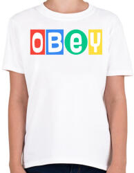 printfashion J-Hope OBEY - Gyerek póló - Fehér (4291676)